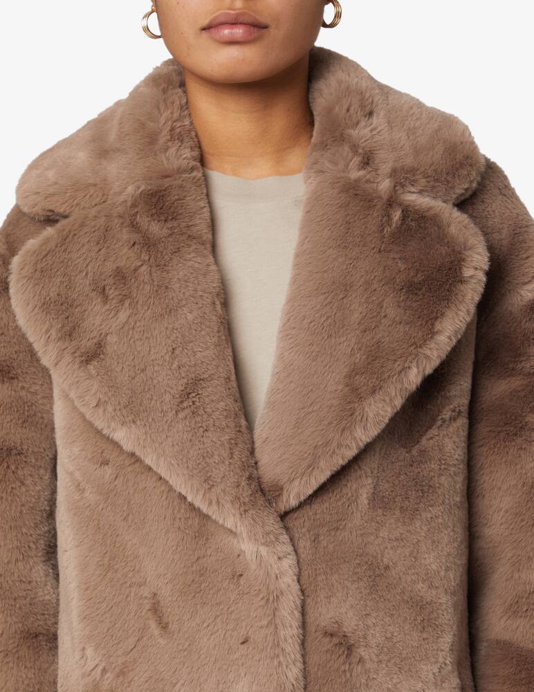 Jakke Katie wear e care faux fur long duster coat - Brown - picture 7 Jakke Katie wear e care faux fur long duster coat - Brown - picture 7