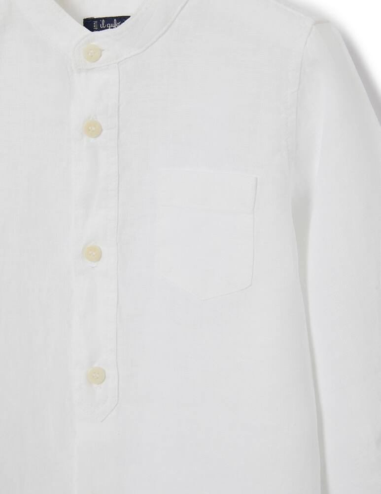 rinascente Il Gufo Mandarin collar linen shirt
