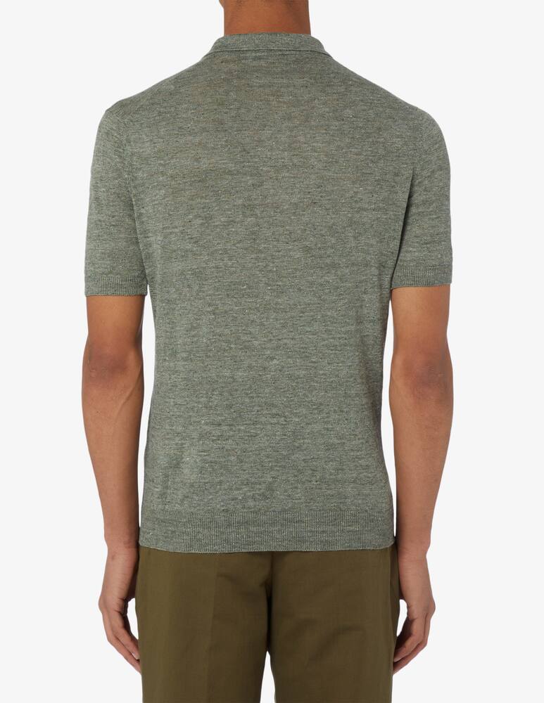 rinascente Gran Sasso Polo in maglia in lino con maniche corte 