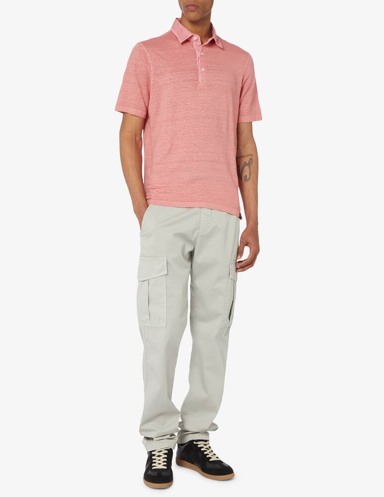 rinascente Gran Sasso Polo a maniche corte in jersey di lino stretch 