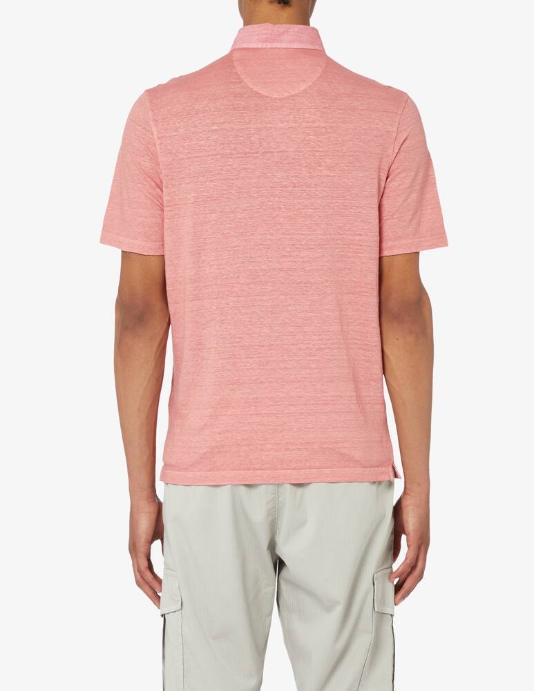 rinascente Gran Sasso Polo a maniche corte in jersey di lino stretch 