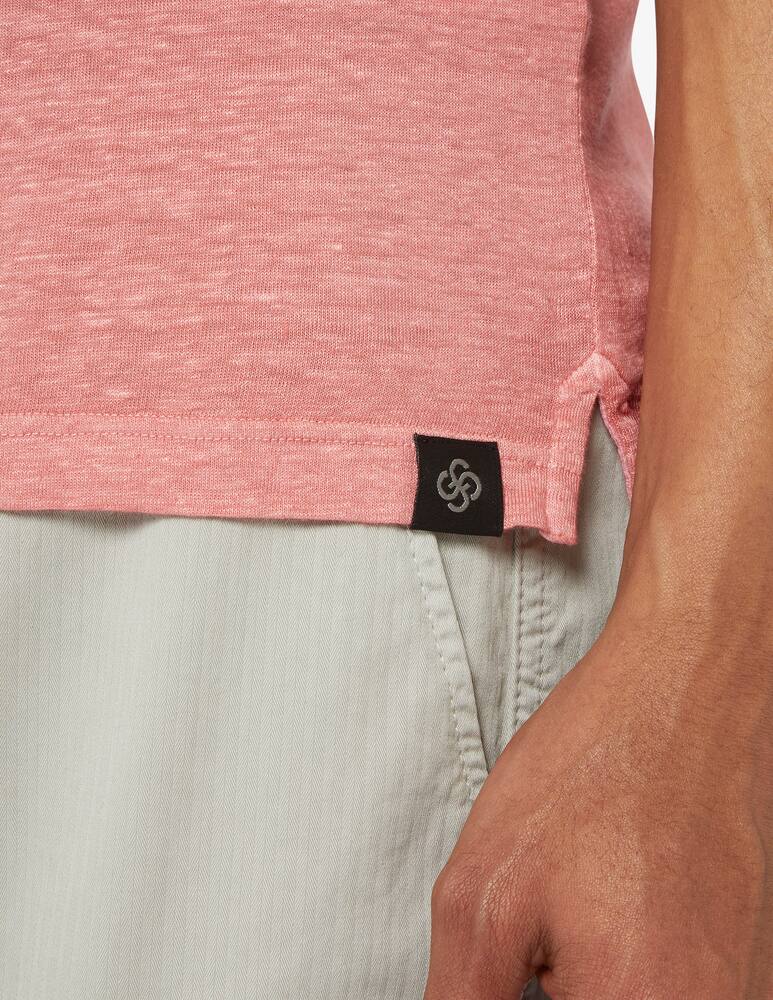 rinascente Gran Sasso Polo a maniche corte in jersey di lino stretch 