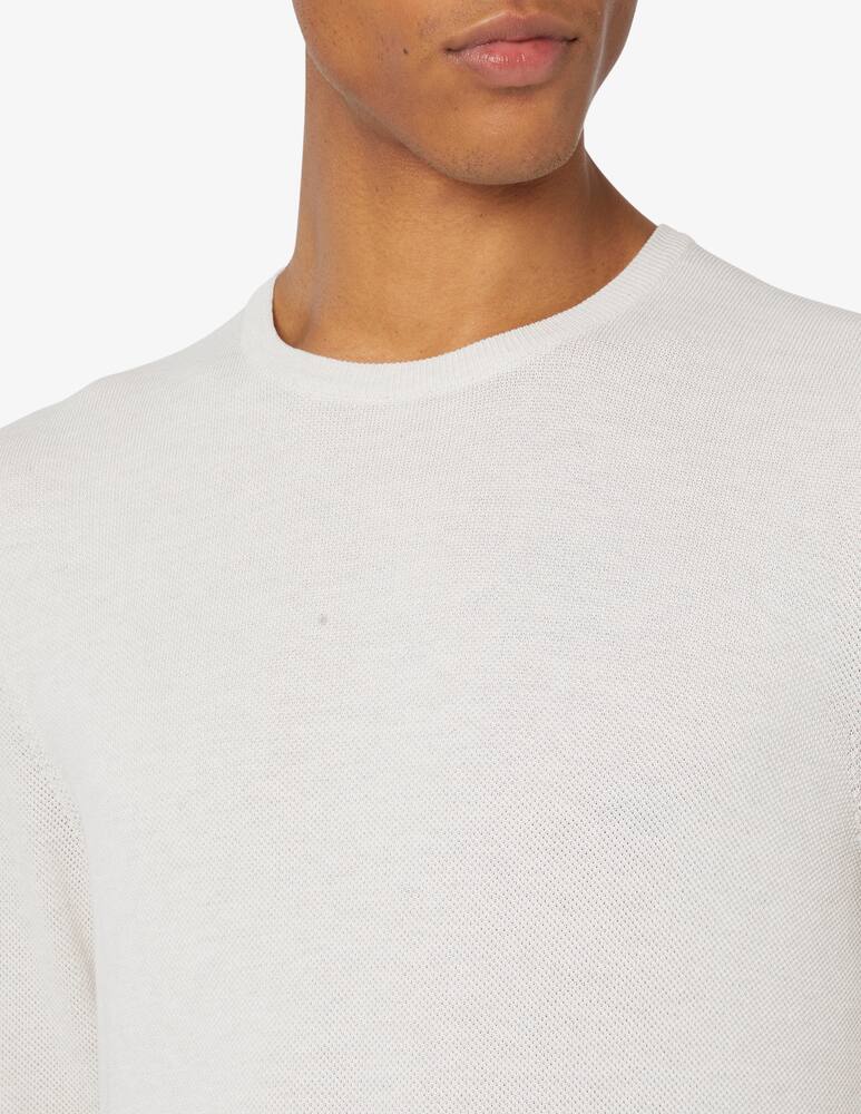 rinascente Gran Sasso Pique stitch fresh cotton crew neck sweater 