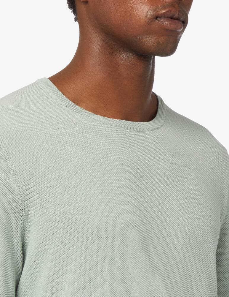 rinascente Gran Sasso Pique stitch fresh cotton crew neck jumper 