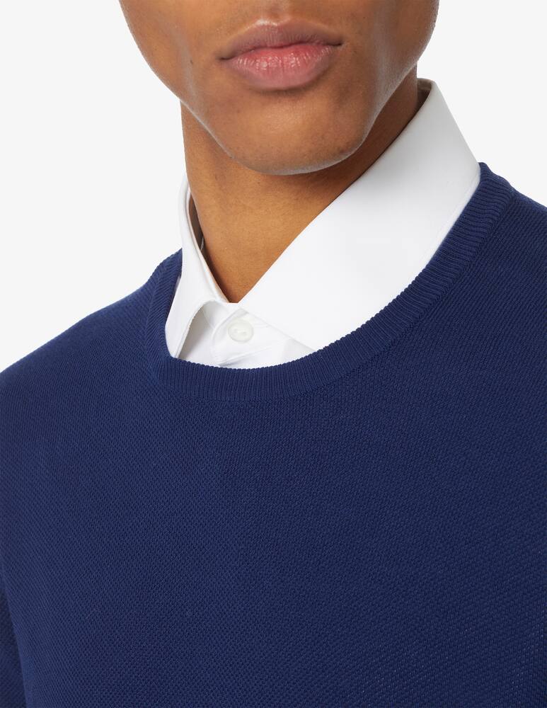 rinascente Gran Sasso Maglia girocollo in fresh cotton con lavorazione punto piquet 