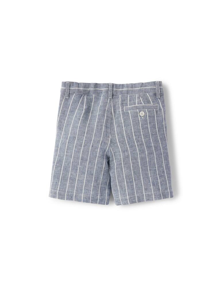 rinascente Il Gufo Striped linen bermuda shorts