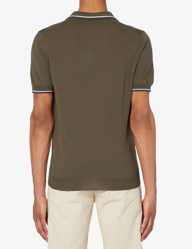 rinascente Gran Sasso Fresh cotton skipper short sleeved knit polo shirt 