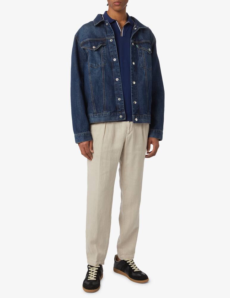 rinascente Gran Sasso Fresh cotton skipper short sleeved knit polo shirt 