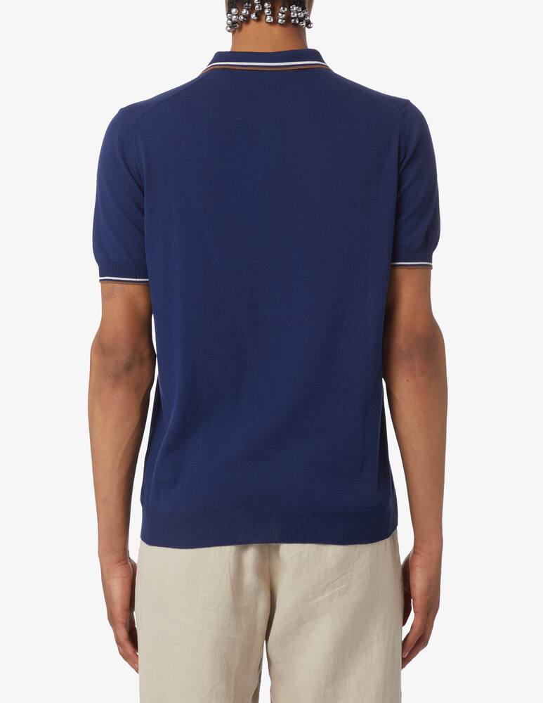 rinascente Gran Sasso Fresh cotton skipper short sleeved knit polo shirt 