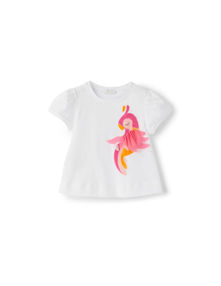 Il Gufo T-shirt manica corta con stampa pappagallo - immagine 1 Il Gufo T-shirt manica corta con stampa pappagallo - immagine 1