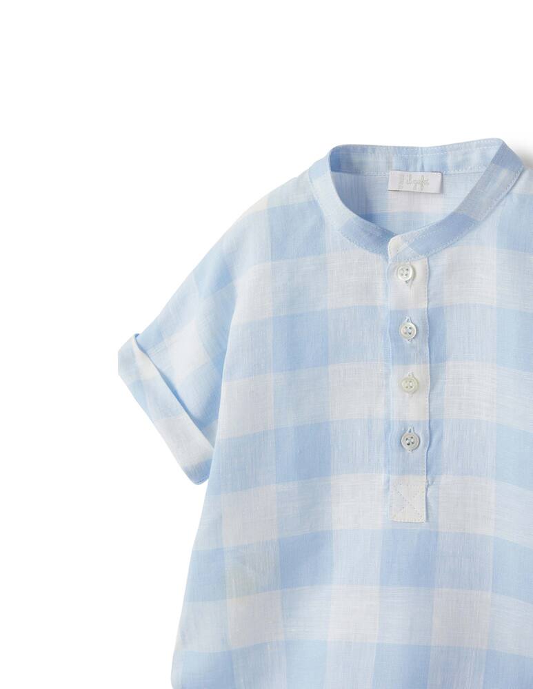 rinascente Il Gufo Vichy linen two-piece suits