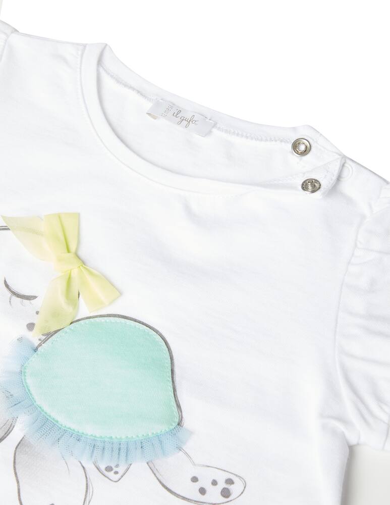 rinascente Il Gufo Completo due pezzi in jersey con stampa tartaruga