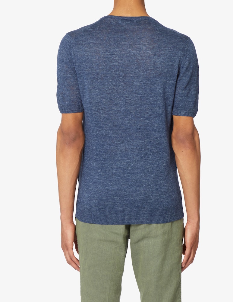 Gran Sasso T-shirt in maglia in lino con maniche corte - immagine 3 Gran Sasso T-shirt in maglia in lino con maniche corte - immagine 3
