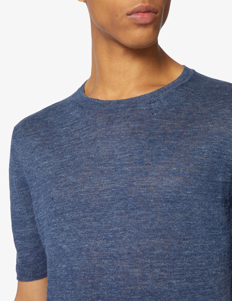 Gran Sasso T-shirt in maglia in lino con maniche corte - immagine 4 Gran Sasso T-shirt in maglia in lino con maniche corte - immagine 4