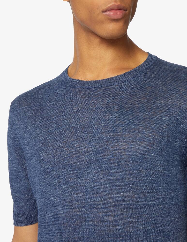 rinascente Gran Sasso T-shirt in maglia in lino con maniche corte 