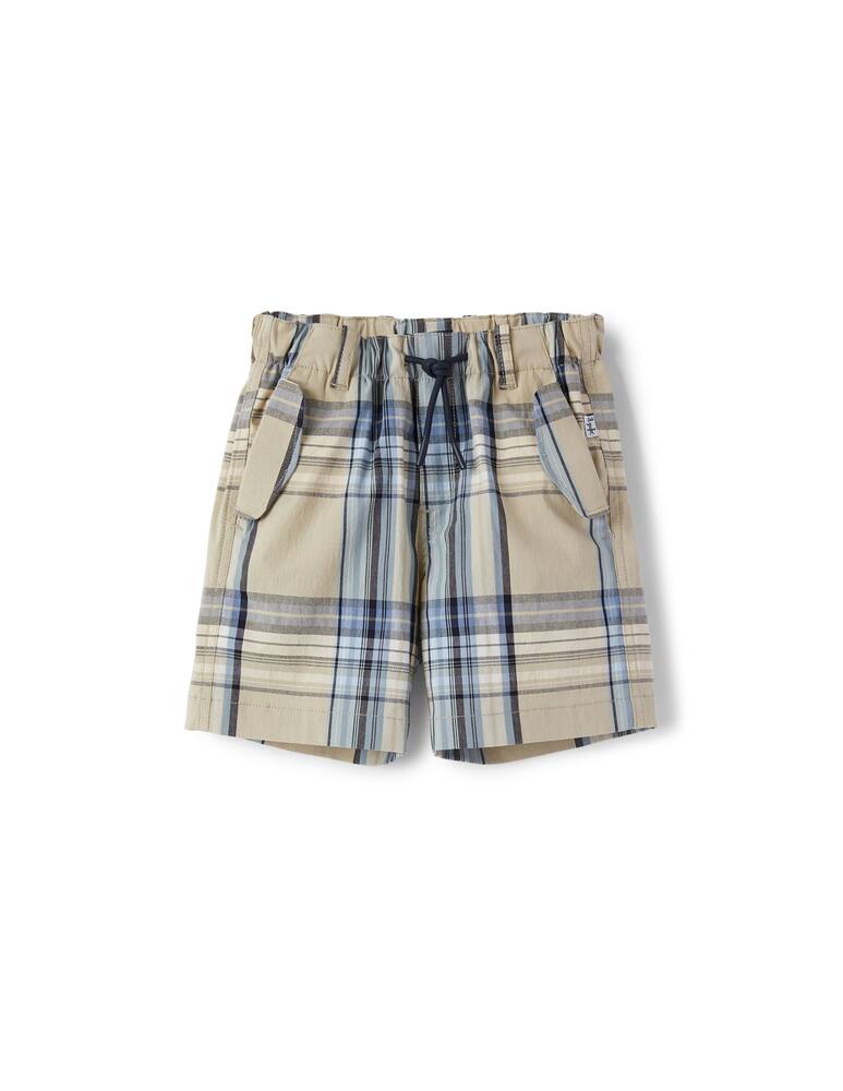 rinascente Il Gufo Bermuda in madras di cotone con coulisse in vita