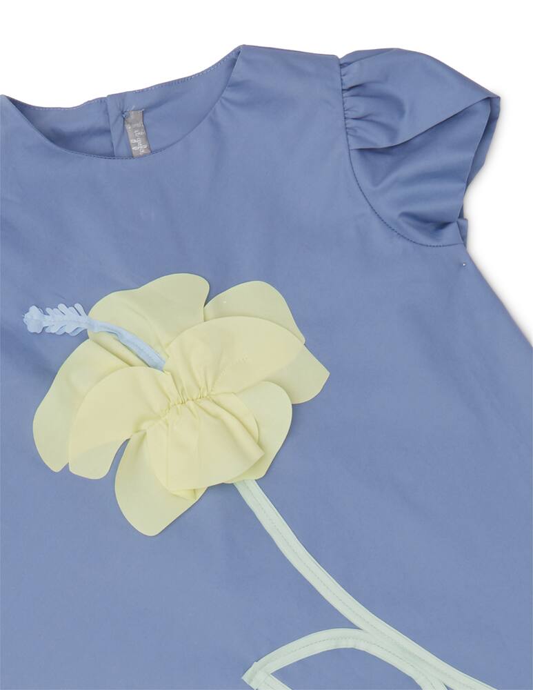 rinascente Il Gufo Short sleeveless dress with applied flower