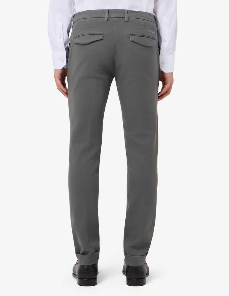 rinascente Teleria Zed Pantaloni chino con tasca pattina in cotone operato