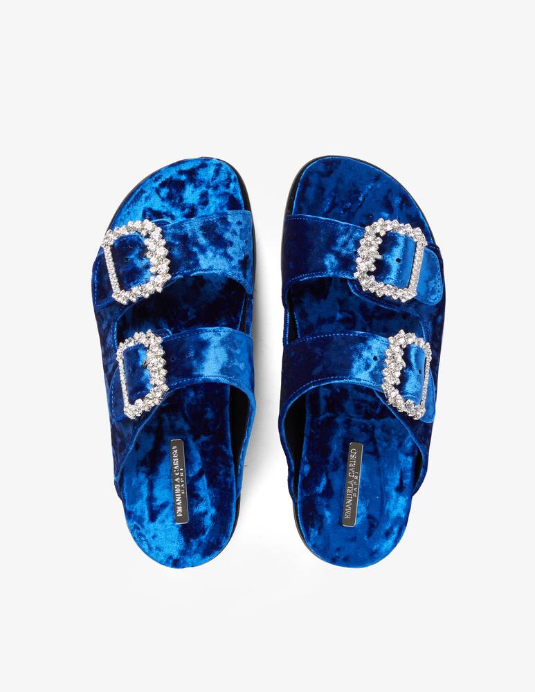 rinascente Emanuela Caruso Sandali bassi a due fasce in velluto