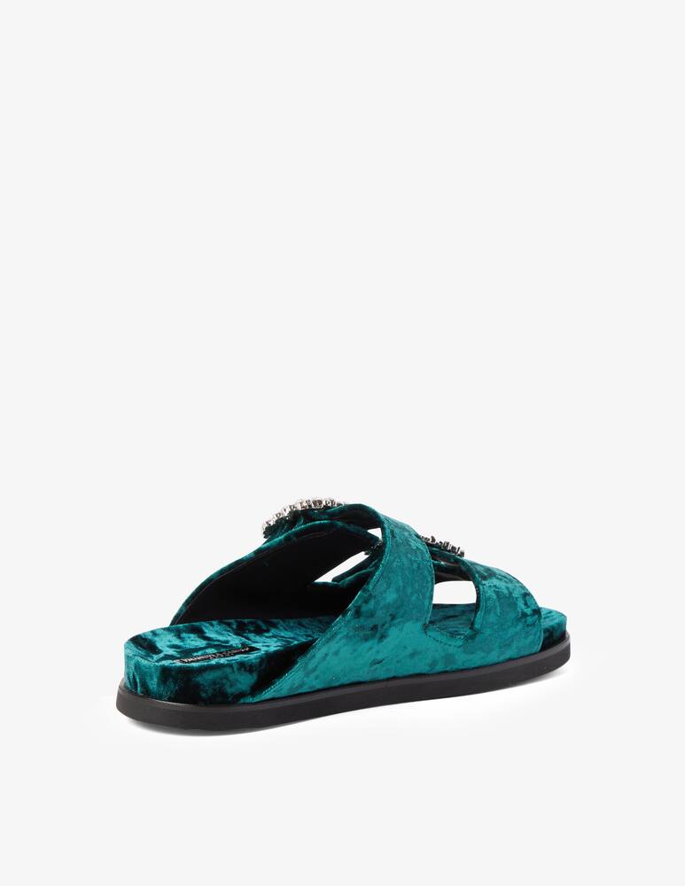 Emanuela Caruso Velvet flat sandals - picture 4 Emanuela Caruso Velvet flat sandals - picture 4