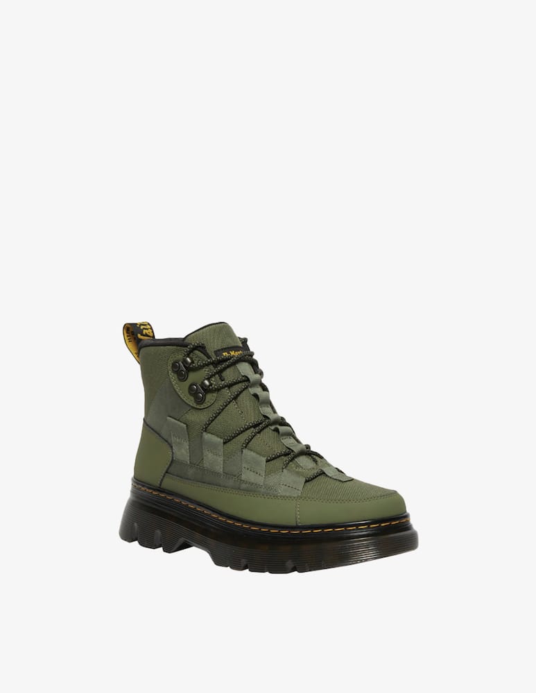 Dr. Martens Stivaletto boury in nylon e pelle - khaki - immagine 1 Dr. Martens Stivaletto boury in nylon e pelle - khaki - immagine 1