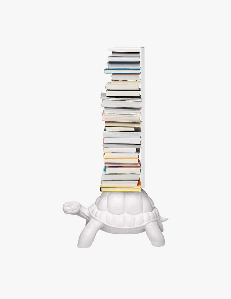 Qeeboo Turtle Carry Bookcase Bianco - immagine 2 Qeeboo Turtle Carry Bookcase Bianco - immagine 2
