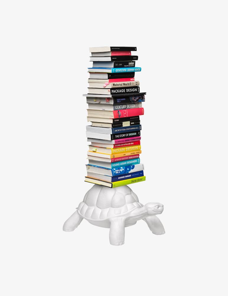 Qeeboo Turtle Carry Bookcase Bianco - immagine 3 Qeeboo Turtle Carry Bookcase Bianco - immagine 3