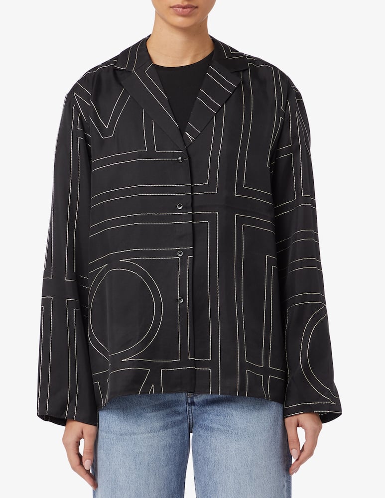 TOTEME Monogram silk shirt - picture 1 TOTEME Monogram silk shirt - picture 1