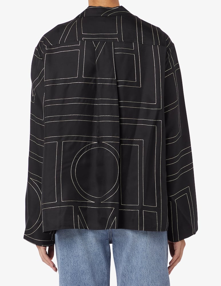 rinascente TOTEME Monogram flannel pj top