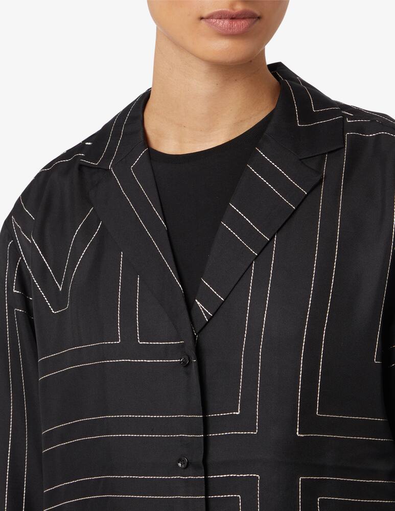 rinascente TOTEME Monogram flannel pj top