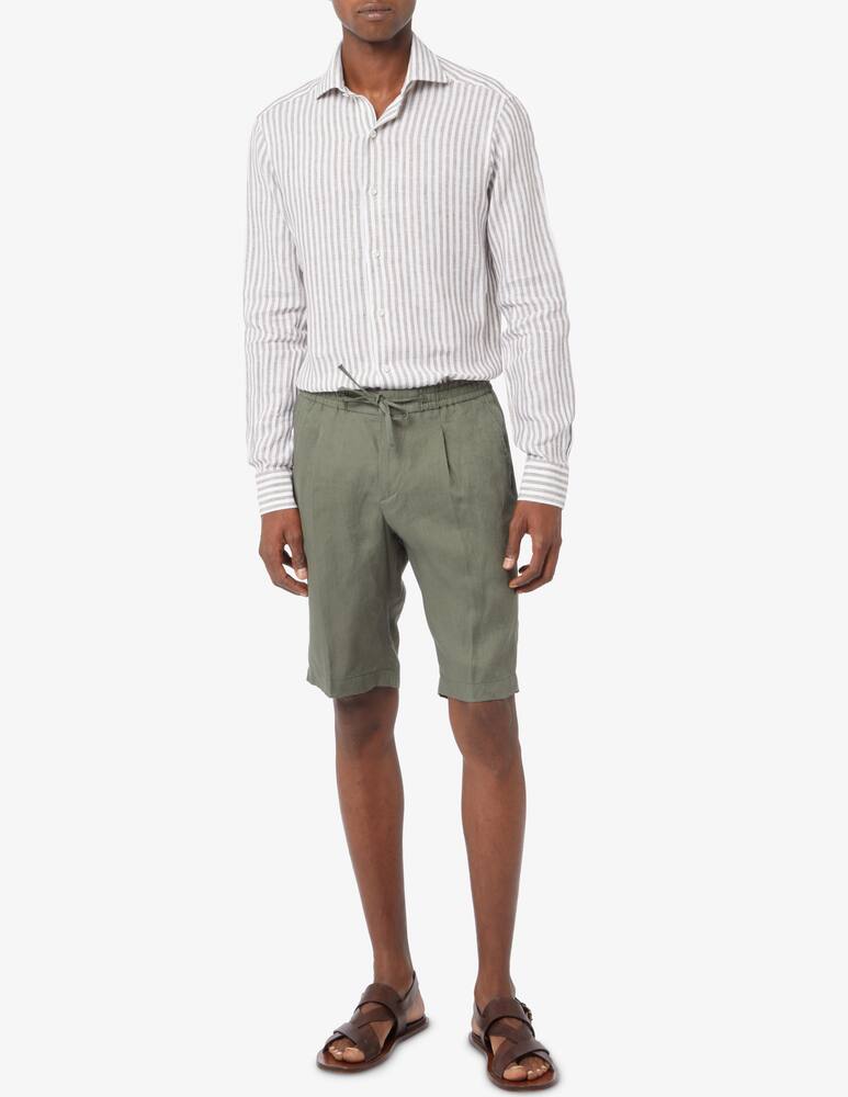 rinascente Barba Napoli Big stripe linen shirt