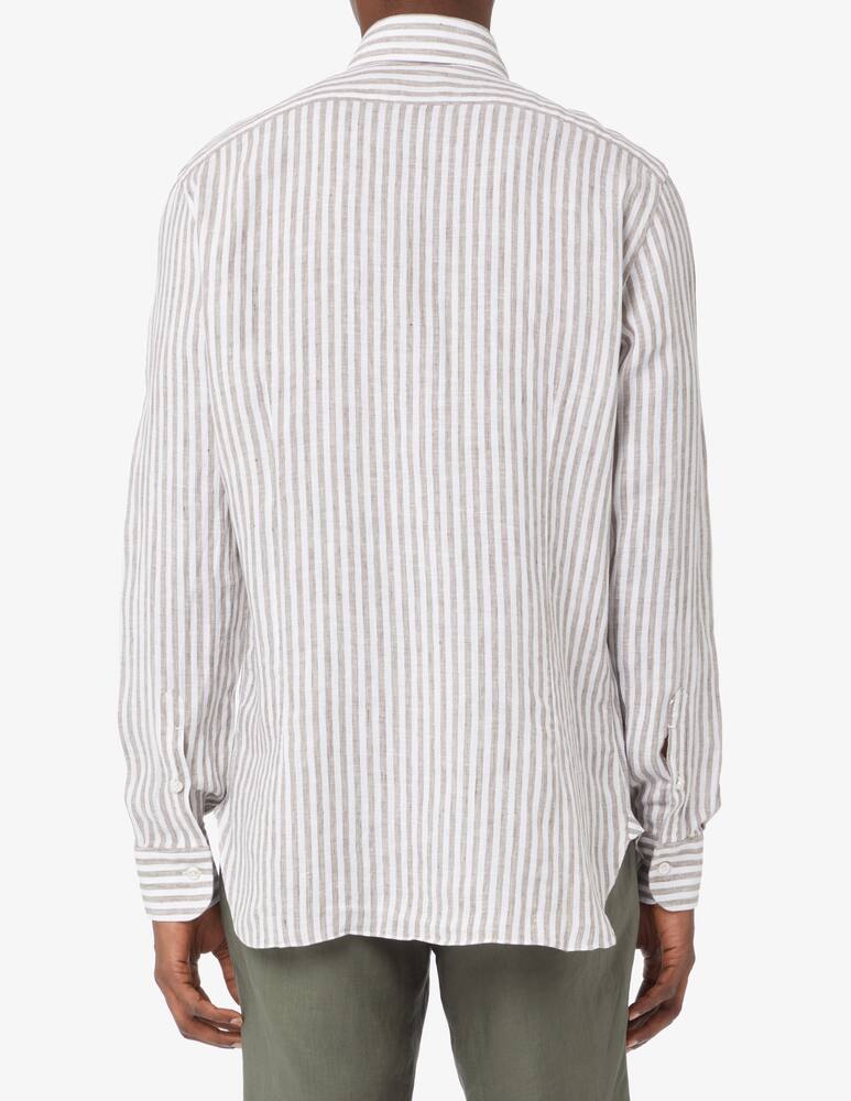 Barba Napoli Big stripe linen shirt - picture 3 Barba Napoli Big stripe linen shirt - picture 3