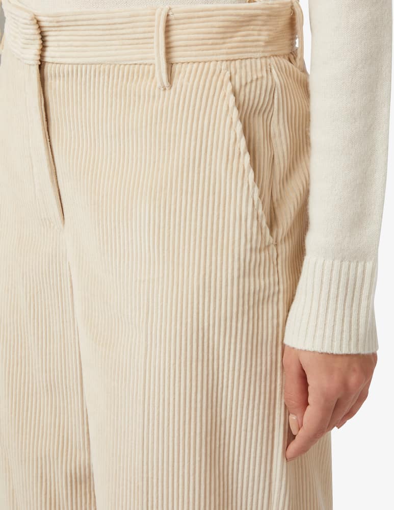 rinascente Weekend Max Mara Lusso velvet wide-leg trousers - Beige
