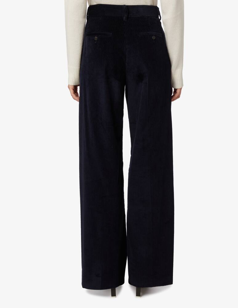 Weekend Max Mara Pantaloni in velleuto di cotone Lusso - Blu - immagine 3 Weekend Max Mara Pantaloni in velleuto di cotone Lusso - Blu - immagine 3