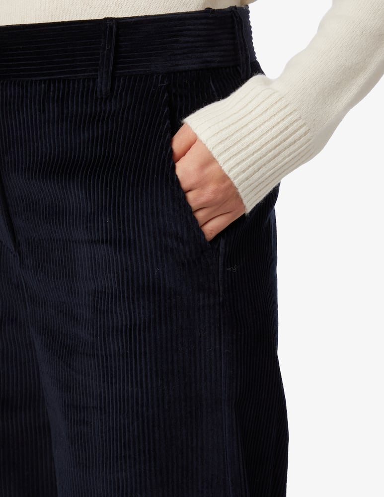 rinascente Weekend Max Mara Pantaloni in velleuto di cotone Lusso - Blu