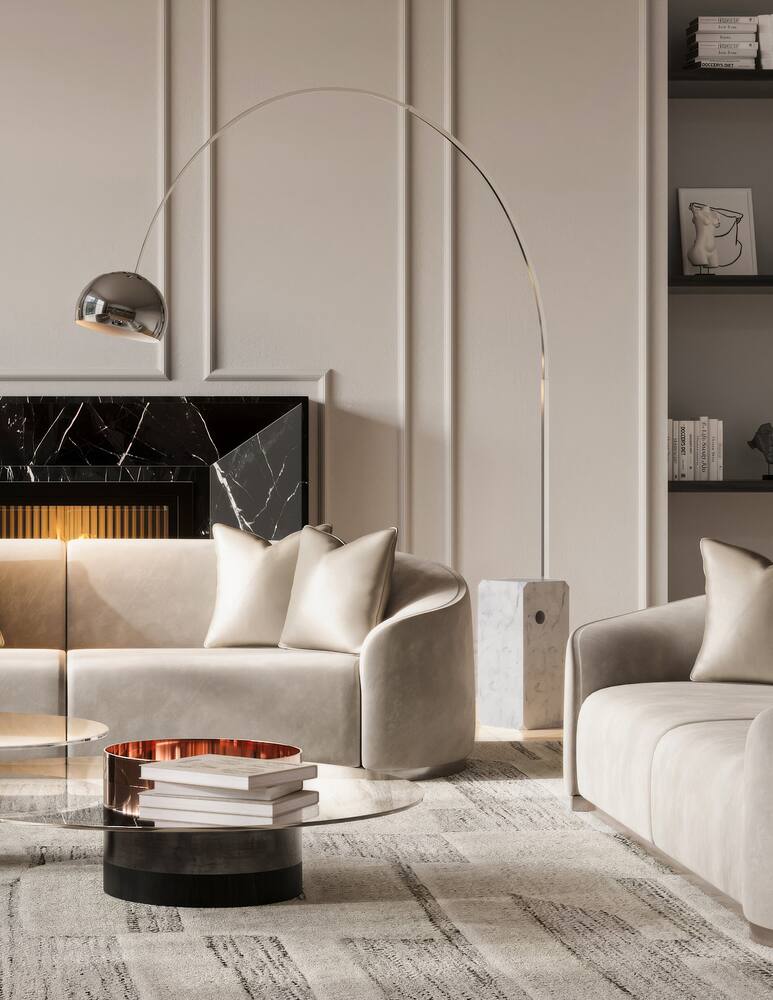 rinascente Flos Arco lampada da terra - bianco