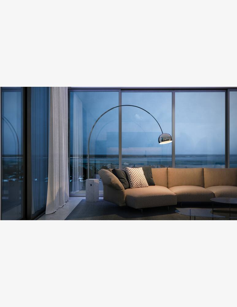 rinascente Flos Arco lampada da terra - bianco