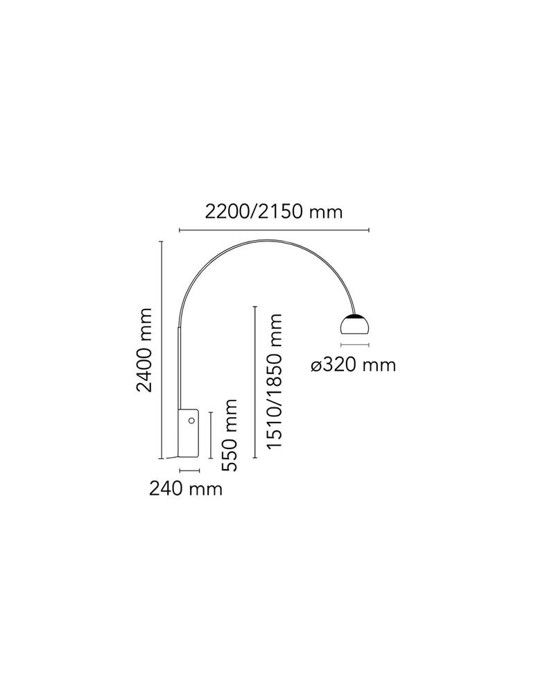 rinascente Flos Arco lampada da terra - bianco