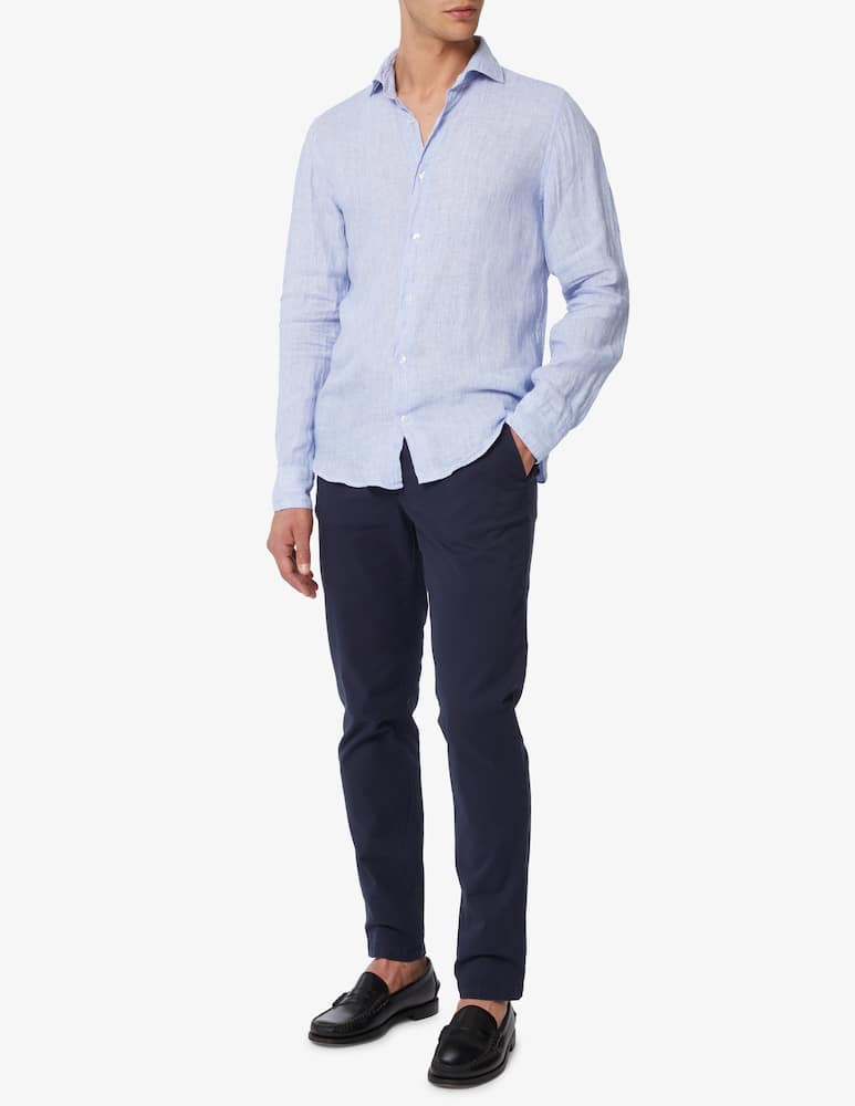 rinascente Sartoria Italiana Micro stripe linen shirt