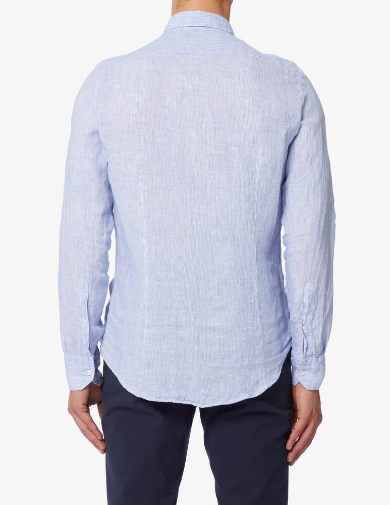 rinascente Sartoria Italiana Micro stripe linen shirt