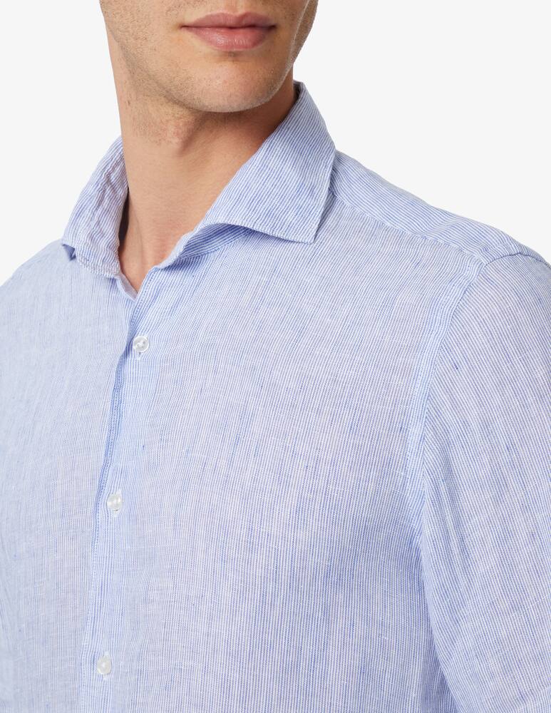 rinascente Sartoria Italiana Micro stripe linen shirt