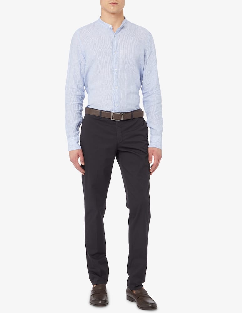 rinascente Sartoria Italiana Slim corean linen shirt