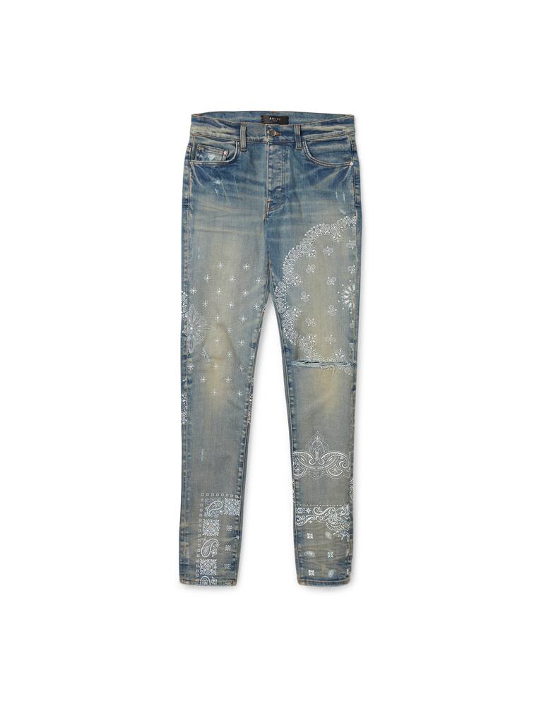 rinascente Amiri Jeans screen print bandana jean