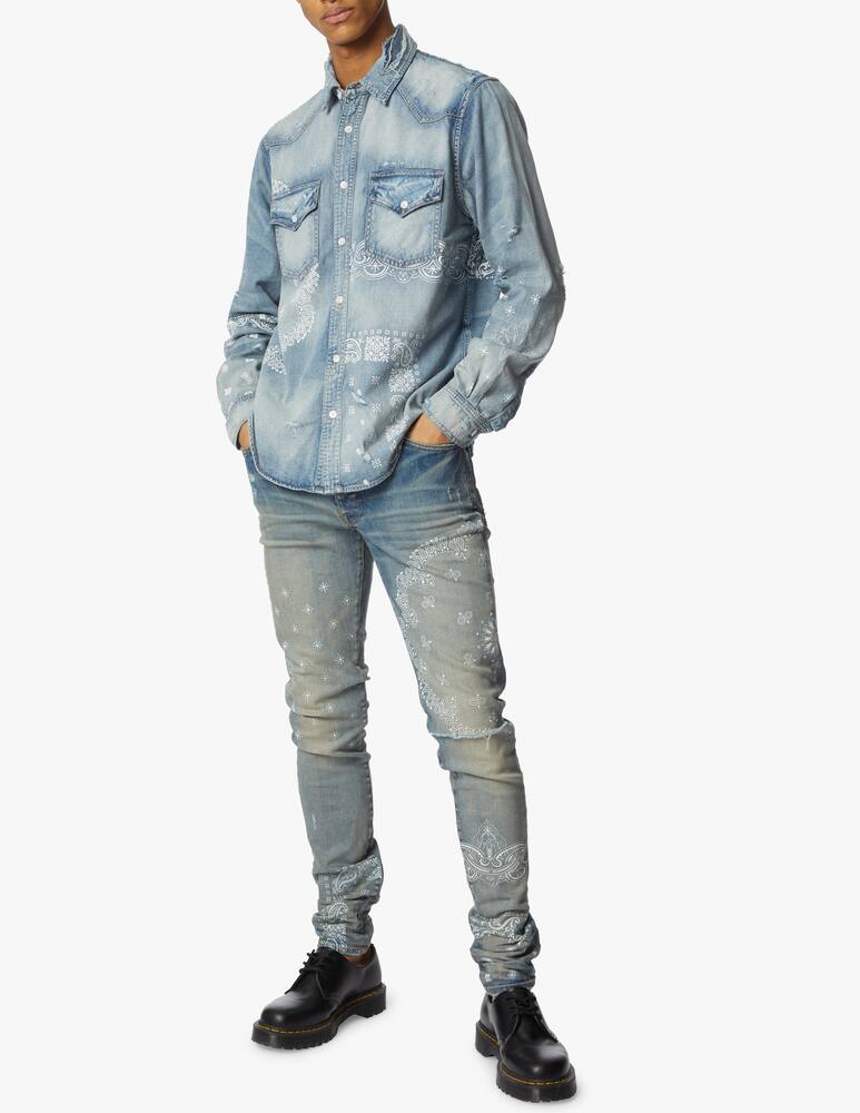 rinascente Amiri Jeans screen print bandana jean