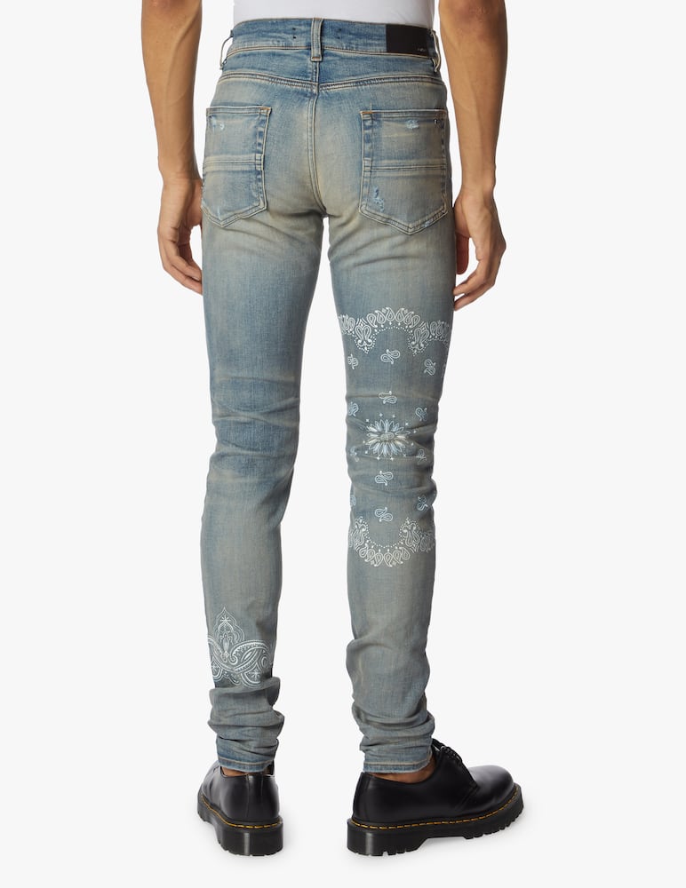 rinascente Amiri Jeans screen print bandana jean
