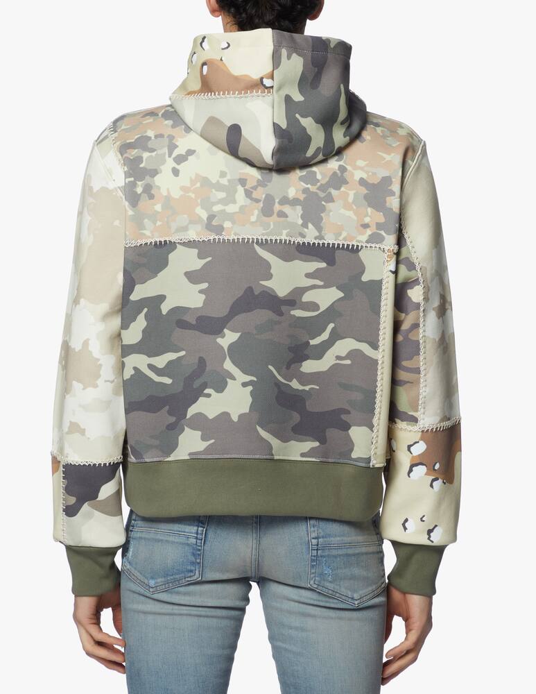 rinascente Amiri Fitted patchwork camo hoodie