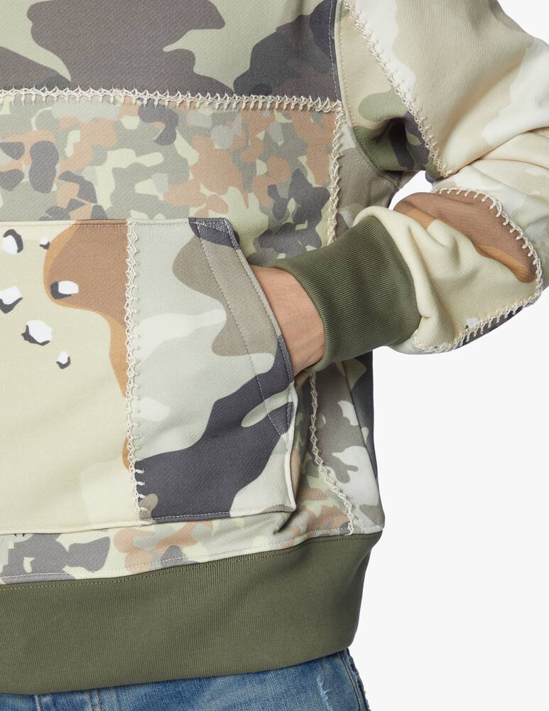 rinascente Amiri Fitted patchwork camo hoodie