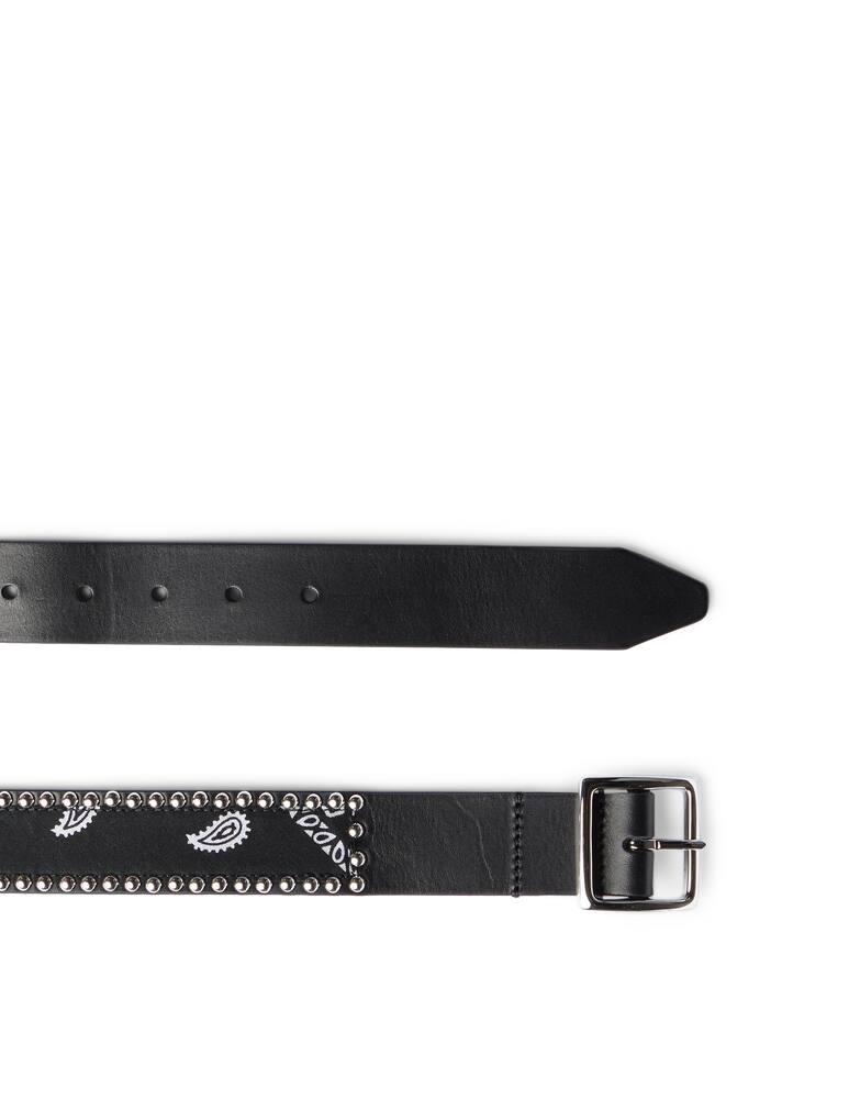 rinascente HTC Los Angeles Dark Paisley leather belt