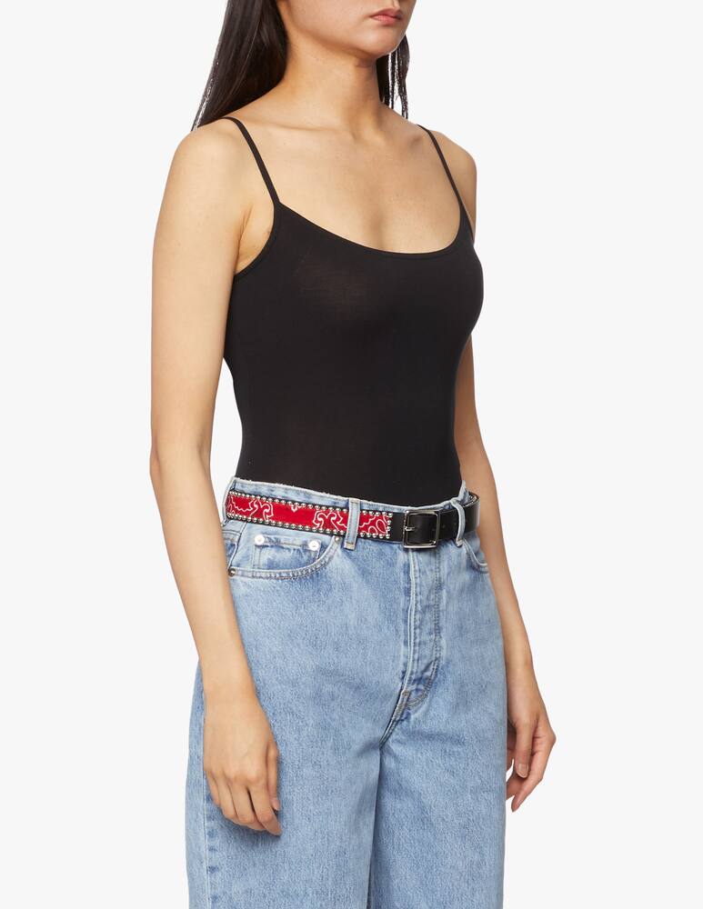 rinascente HTC Los Angeles Dark Paisley mini leather belt