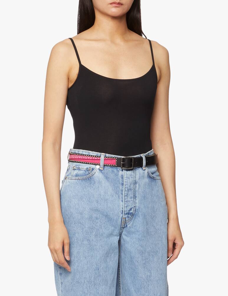 rinascente HTC Los Angeles Fluo Paisley mini leather belt